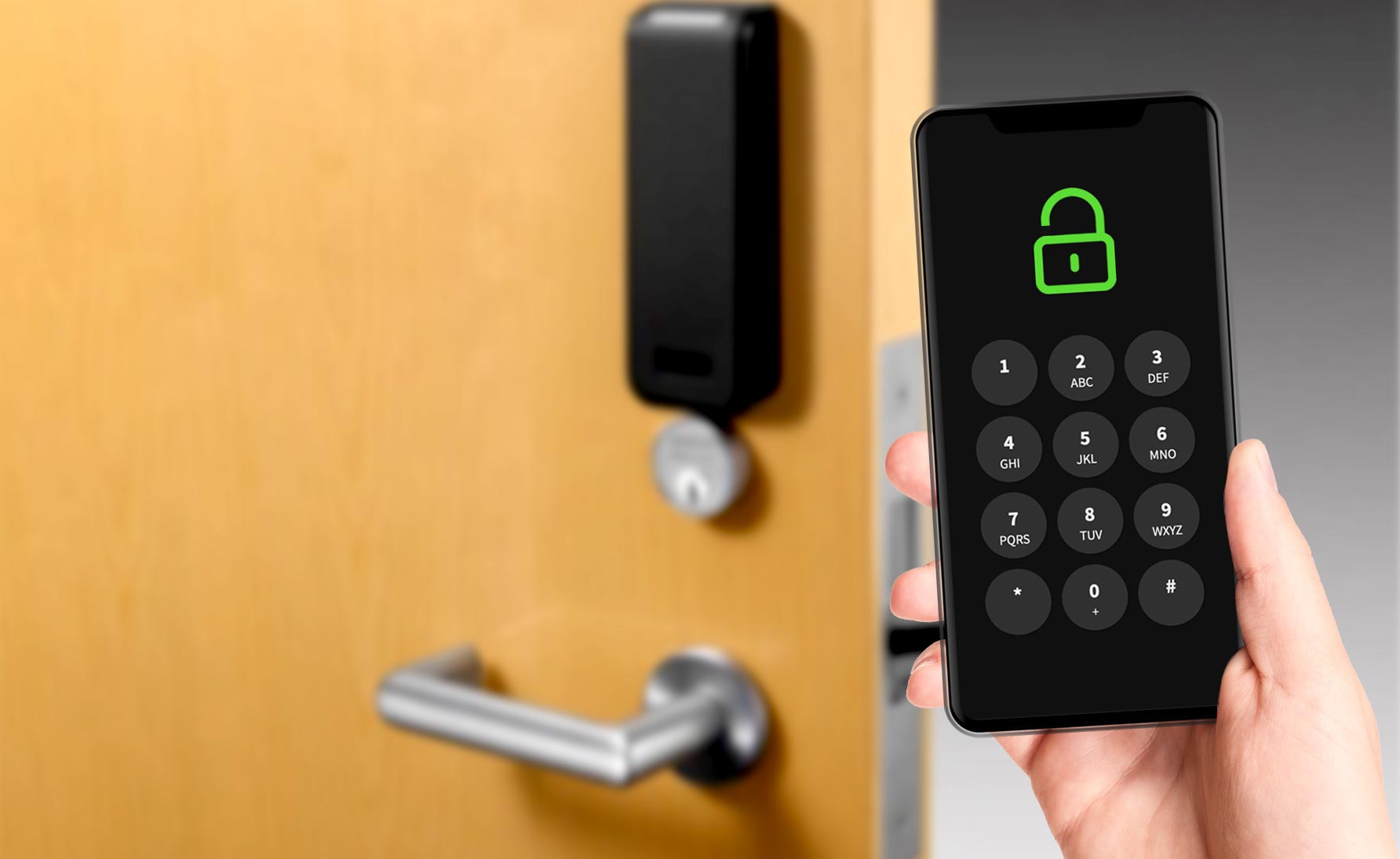 Unlocking a door from a phone